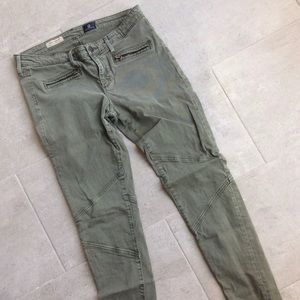 Army green AG denim